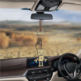 Interior Decorations Car Pendant Creative Robot Ornaments Charms Rearview Mirror Decoration Hanging Auto Decor Cars Accessories Friends