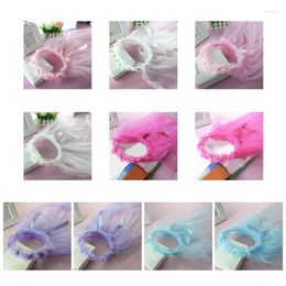 Hair Accessories Delicate Long Tulle Wedding Veils Pleated Flower Crown Girls Veil For Bride Marriage Party