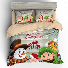 Bedding Sets Christmas Duvet Cover Set King - Festive Printed Pattern Soft Microfiber Comforter With Pillowcases
