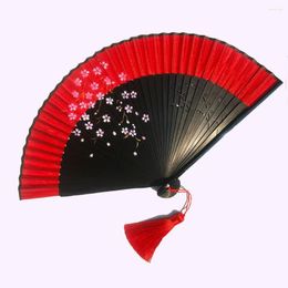 Knee Pads Japan DIY Plain Colour Bamboo Large Rave Folding Hand Fan Cos Event Party Supplies Ancient Style