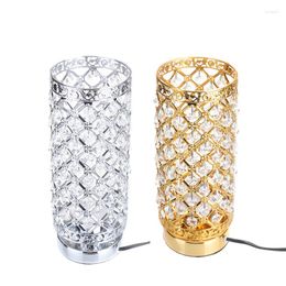 Table Lamps Gold Silver Crystal Bedside Art Deco Classic Vintage Retro Lamp For Living Room Luxurious European Style Foyer Loft