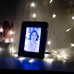 Table Lamps Customised Po Frame Lamp Bedside USB Night Light Wedding Birthday Valentine Love Gift DIY Magical Mirror LED