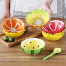 Bowls Creative Fruit Tableware Watermelon Ceramic Bowl Apple Rice 5 Inch Dessert Home