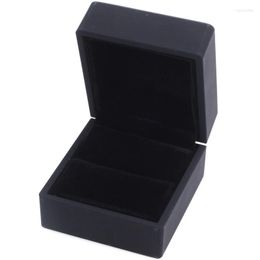 Jewellery Pouches Bags 2 Pack Black Engagement Ring Box Earring Pendant With LED Light Wynn22