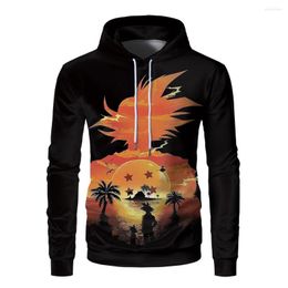 Men's Hoodies 2023 Fashion 3d Printing Cartoon Hoodie Wukong Series Versatile Sports Shirt Street Style Large Black