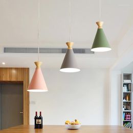 Pendant Lamps Modern Lights Nordic Wood Lamp Industrial Hanging For Living Room Dinning Kitchen Bar E27 110V 220V