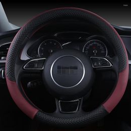 Steering Wheel Covers 15 Inch Embossed Lattice Four Season Car Cover Sports Handlebar Interior Decoration Accessories