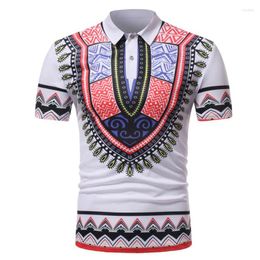 Men's T Shirts Causal Clothes African Style Printed Short-sleeved National Tee Shirt Male Homme Africa Dashiki Dress