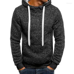 Men's Hoodies Spring And Autumn Fleece Hooded Youth Fashion Pullover Slim Fit