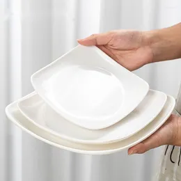 Plates SIA-HUAT Melamine Restaurant White Plate Bandejas Para Desayunos Kitchen Dishes Ins Style Tableware Large Dinner Serving Platter