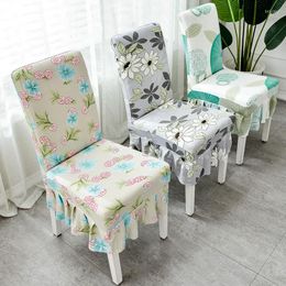 Chair Covers Pastoral Flower Cover Multi Colours High Quality Stretch Fabric Seat Covering Removable Anti-dirty Dining Room