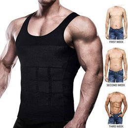 Men's Body Shapers Men Slimming Shaper Vest Chest Compression Shirt Abs Abdomen Slim Tank Tops Tummy Control Shapewear Waist Trainer