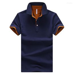 Men's Polos 2023 Men 's Polo Cotton Short Sleeve Shirt Lapel Coat Summer Commuter Clothes Fit Style Clothing