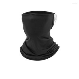 Motorcycle Helmets Hanging-ear Cycling Face Shield Solid Color Multifunction Tube Scarf Neck Gaiter Half Mask For Men Women Outdoor