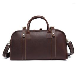 Duffel Bags MVA Vintage Duffle Bag Men Genuine Leather Handbag Large Capacity Travel Coffee Luggage Soft Shoulder