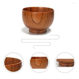 Bowls Japanese Style Wooden Bowl Original Eating Container Soup Salad Rice Noodles Home Kitchen Tableware Supplies