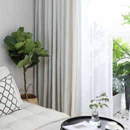 Curtain CITYINCITY Strip Curtains For Living Room Mediterranean Linen Style Home Decor Bedroom Faux Drapes Customized