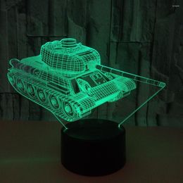 Table Lamps Tank Modelling 3d Lamp Customization Production Touch Control For Living Room Led Usb Desk