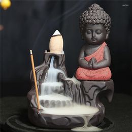 Decorative Figurines With 1 Small Censer Monk Creative Home Decoration Buddha Incense Holder Backflow Burner Use In Tea House