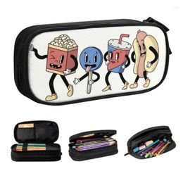 Cosmetic Bags Cute Cuphead Mugman Pencil Case For Boy Girl Large Capacity Play Games Bag School Supplies