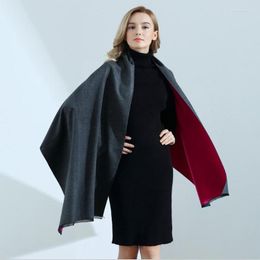 Scarves Double-face Women Cashmere Pashmina Solid Shawls And Thicken Warm Wrap Winter Woman Scarf Thick Blanket Design