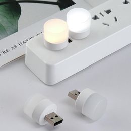 Night Lights USB Plug Lamp Small Portable Computer Mobile Power Charging Mini Book Lamps LED Eye Protection Square Reading Light