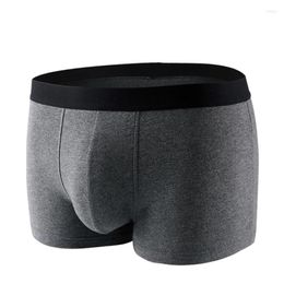 Underpants 4pcs/lot Mens Underwear Mans Cotton Boxer Breathable Panties Solid Shorts Brand Ice Silk Seamless