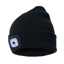 Cycling Caps Glowing Hat Fishing Cap Head Warmer Softness Supple To Touch Keep Warm Supplies Jogger Tackle Knitted Hats