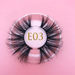 False Eyelashes Mikiwi E03 Full Strip Lashes Soft Eyelash Makeup 3D 25mm Extra Long And Fluffy Real Mink Natural Handmade EyelashFalse