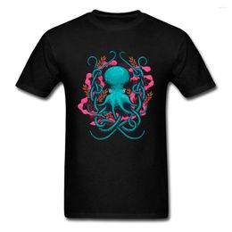 Мужские рубашки Cool Rish Octupus и коралловая футболка мужская футболка прибытие хлопковая одежда мужская футболка