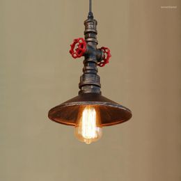 Pendant Lamps Loft Vintage Retro Water Pipe Chandelier Iron Bar Restaurant Industry Wind Cafe Aisle Stair Lamp