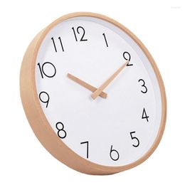 Wall Clocks Ubaro Wood Material Clock Mute Needle With Simple Nordic Modern Design Room Decoration Timepiece 12 Inch Home Decorate