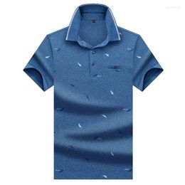 Men's Polos HEHU Mens Polo Summer Shirts Short Sleeve Men Casual Clothing Fashion Blue Green Grey Print Shirt
