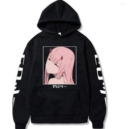 Men's Hoodies Anime Zero Two Print Pullover Women Winter Sweatshirt Men Oversized Hoody Darling In The Franxx Costume Hoodie Harajuku