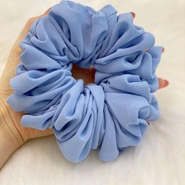 Ethnic Clothing 2023Malaysian Bunch Hijab Muslim Women Chiffon Rubber Band Beautiful Volumizing Scrunchie Large Headscarf Accessories