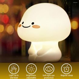 Night Lights Light Eye Care Bedroom Timer Bedside Lamp For Kids Led Tap Control Home Decor Cute Rechargeable Soft Silicone Nursery