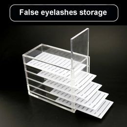 False Eyelashes Eyelash Storage Box 5 Layers Makeup Display Container Glue Pallet Holder Grafting Transparent DropshipFalse