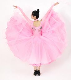 Stage Wear Modern Dance Performance Skirt Competition Costume Ballroom Dress Big Professional Waltz Customization