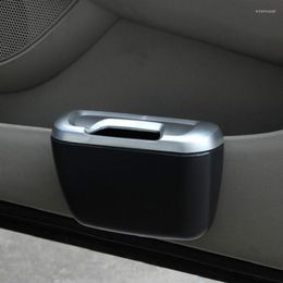 Interior Accessories Car Organiser Mini Auto Rubbish Dustbin Trash Can Garbage Dust Case Box Storage Bin