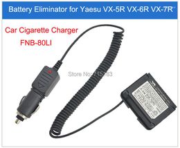 Walkie Talkie FNB-80LI Battery Eliminator Car Cigarette Charger For YAESU VX-5R VX-6R VX-7R