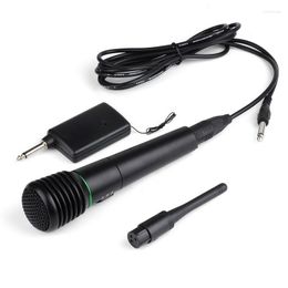 Microphones Handheld Microphone Wired Wireless 2in1 PC Receiver System Undirectional Professional For Karaoke Meeting