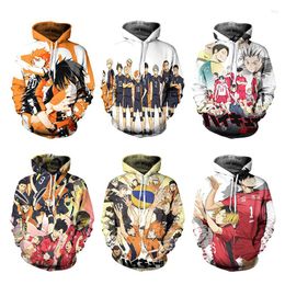 Men's Hoodies Anime Haikyuu Men Women Children Casual Coat 3D Printed Streetwear Pullover Tops Boy Girl Cool Sweatshirts