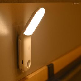 Night Lights Motion Light Led Body Induction Lamp USB Rechargeable Magnetic Sensor Decor For Bedroom Home Lighting