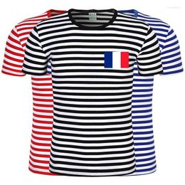 Men's T Shirts Navy Flag Customization Cotton Short Sleeve Men Tshirt Funny For Guys Girls Printed Striped Streetwear Tops Tees