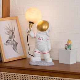 Table Lamps Children's Room Lighting Astronaut Creative Led Lamp Wall Bedroom Decoration 3D Moon Desktop Night Light