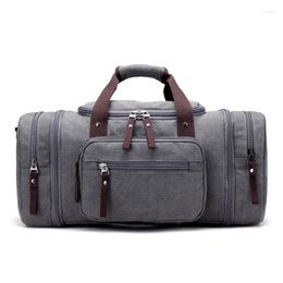 Duffel Bags Soft Canvas Men Travel Carry On Luggage Bag Tote Large Weekend Overnight High Capacity