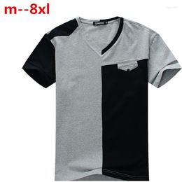 Men's T Shirts Plus 7XL 6XL Summer Cotton T-Shirts Big Size Short Sleeve Loose Fit Fashion Tops & Tees Male Clothing