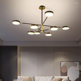 Chandeliers Living Room Chandelier Macaron Nordic Style Creative Personality Modern Minimalist Atmosphere Dining Bedroom LED Lamps