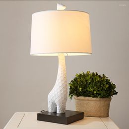 Table Lamps Modern And Simple Giraffe Lamp Romantic Resin Luminaires For Living Room Study Bedroom Bedside Decorative Led Desk Lights