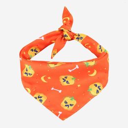 Dog Apparel 50PCS Halloween Pet Scarf Saliva Towel Triangle Bandage Happy Party Decor Gift For Puppy